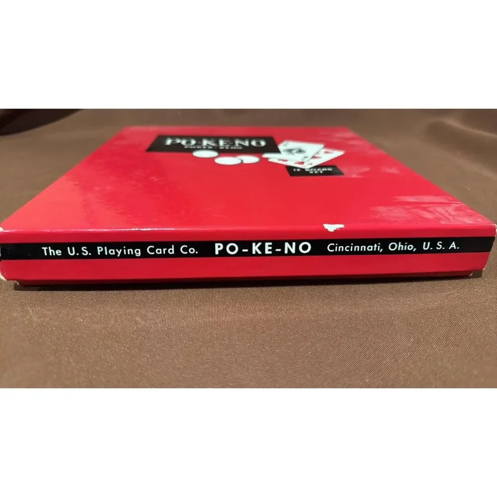Po-Ke-Pokeno Poker Keno Card Games 12 Boards Set W/ Chips